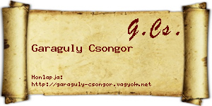 Garaguly Csongor névjegykártya